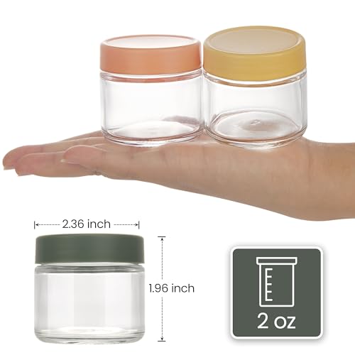 Lulonpon 8-Pack Mini Mason Jars - 2oz Airtight Glass Containers