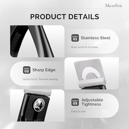 MelodySusie Adjustable Acrylic Nail Clippers - Stainless Steel Nail Cutters for Salon & Home Use