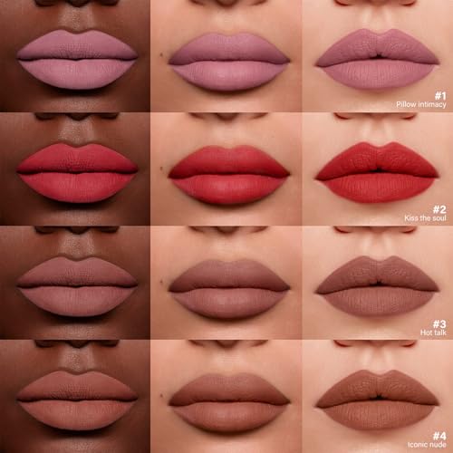 NAISSIYA Waterproof Matte Lip Liner Set - 4 High-Pigmented Colors