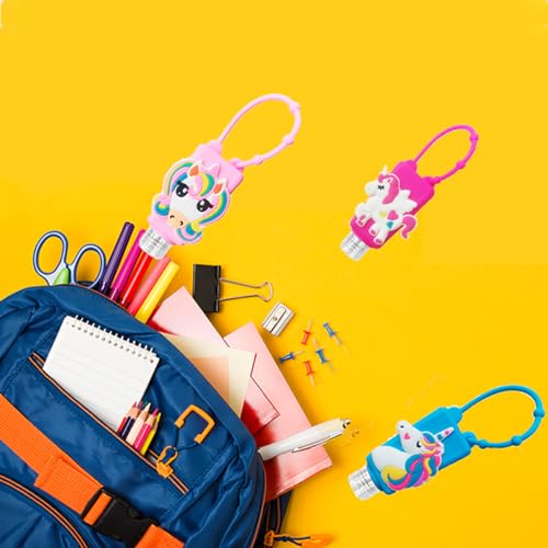 Color Land Combo A Unicorn Kids Travel Bottles 4-Pack - Leakproof Refillable Toiletry Containers with Silicone Case