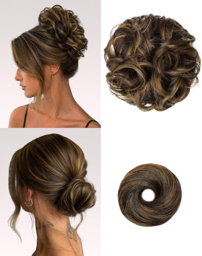 2-Piece Messy Bun and Donut Hair Bun Extensions for Women
