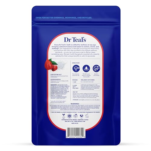 Dr Teal's Epsom Salt Magnesium Soak with Ashwagandha, 3 lbs