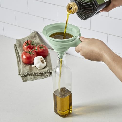 Cuisinart Collapsible Silicone Funnel Set - 2 Sizes for Easy Pouring
