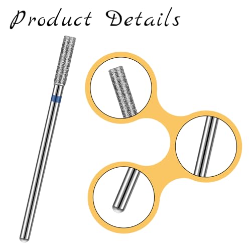 8-Piece 3/32'' Cuticle Nail Drill Bit Set for Manicure & Pedicure