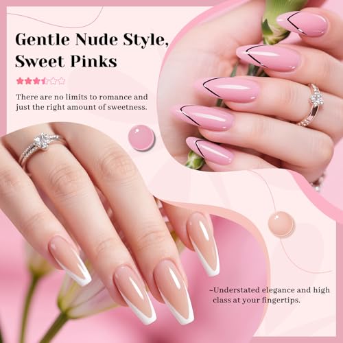 JODSONE 12-Bottle Gel Nail Polish Set with Base & Top Coat