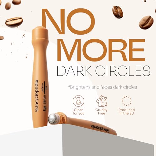 Under Eye Roll-On Serum with Caffeine & Q10 for Dark Circles & Puffiness - Cooling, Hydrating, Anti-Aging