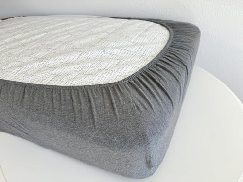 Dreamology Mini Crib Fitted Sheets - 100% Cotton, Soft & Hypoallergenic, 2-Pack, 38x24, Grey
