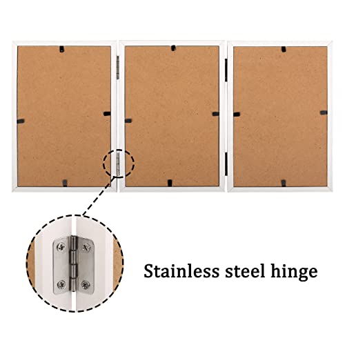 4x6 Triple Picture Frame - Side-by-Side Display with Real Glass
