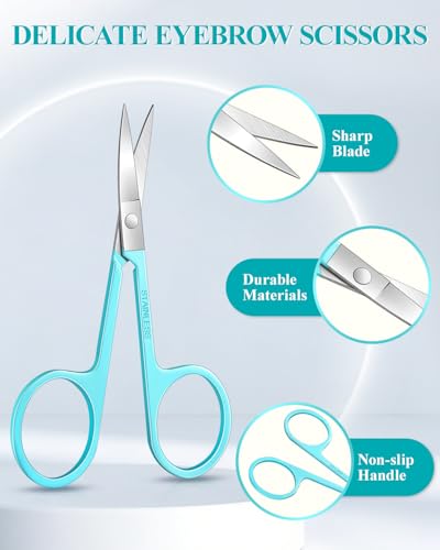 Green MORGLES 10-in-1 Facial Hair & Pimple Tweezers Kit for Women