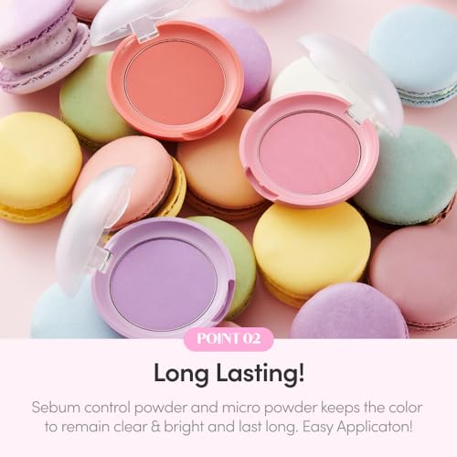 ETUDE Lovely Cookie Powder Blush - Grapefruit Jelly, Long-Lasting Face Makeup