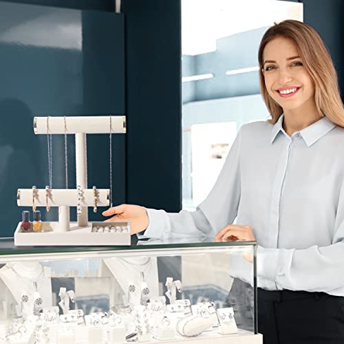 ByKen 2-Tier Jewelry Organizer Stand with Velvet Tray