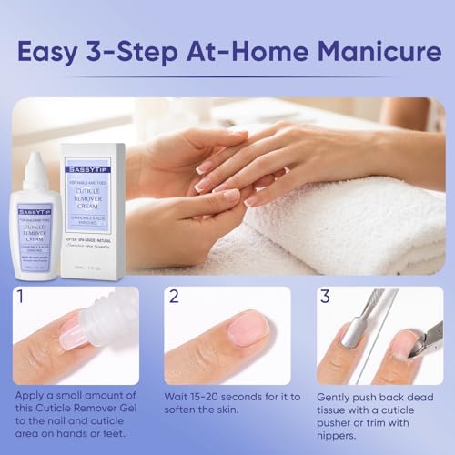 SASSYTIP Cuticle Remover Gel & Strengthening Nail Oil Pen Bundle