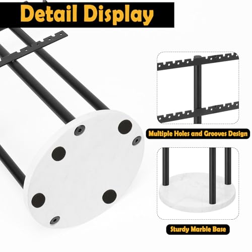 Jewelry Organizer Stand with Marble Base - 3-Tier Necklace Holder