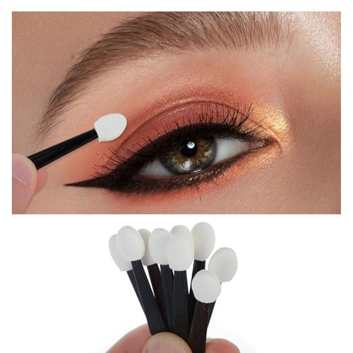Giantree 50 Pcs Disposable Eyeshadow Applicators – Double-Sided Makeup Sponges