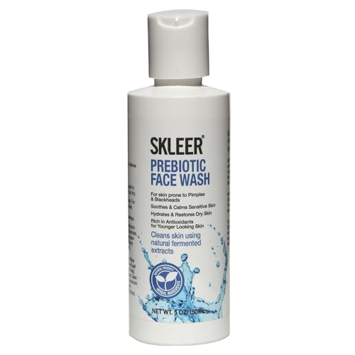 SKLEER Prebiotic Face Wash - Natural Fermented Cleanser for Acne & Pores