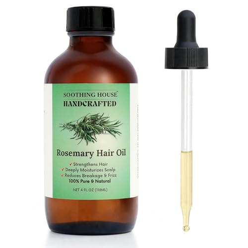 Natural Rosemary Hair & Scalp Oil - Nourishes, Strengthens & Moisturizes - 4oz - All Hair Types