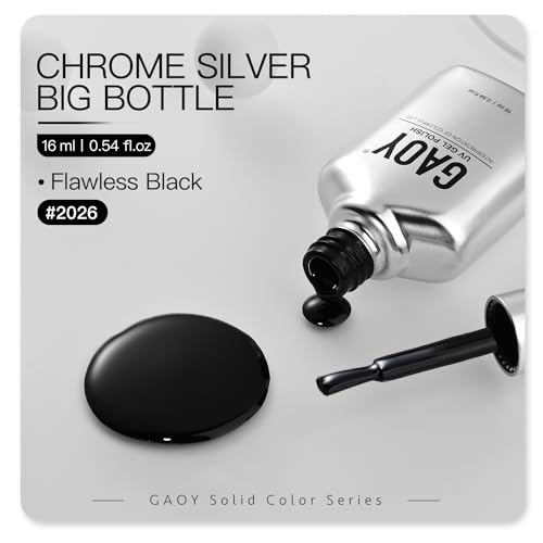 GAOY Black Gel Nail Polish - 16ml Long-Lasting UV Cure