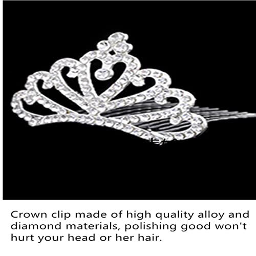 Princess Tiara Comb Set - 2PCS Rhinestone Hair Accessories