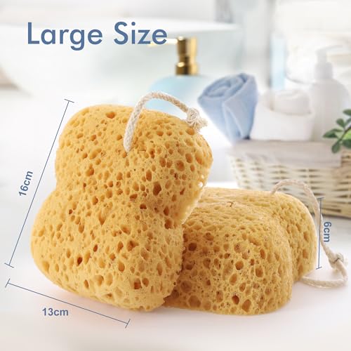 Azymi Multi-Color Bath Sponges for Adults - 3 Pack Gentle Exfoliation