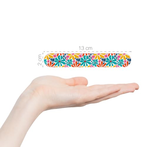 ZMOI Dual-Sided Nail Files - Medium 150/180 Grit for Natural & Acrylic Nails (Pack of 6)