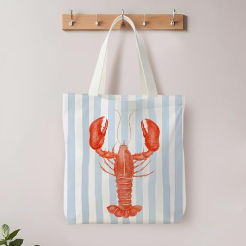 Floral Striped Canvas Tote Bag for Everyday Use