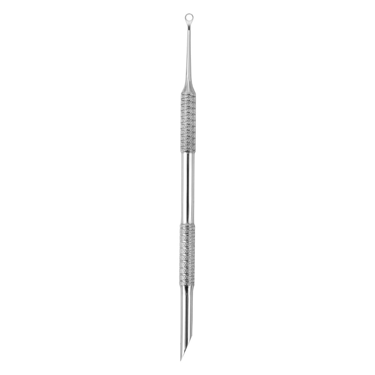 Cuticle Pusher Tool - Dual-End Cuticle Remover with Sandpaper Sheets | Manicure Essential (1 Pusher + 5 Sheets)