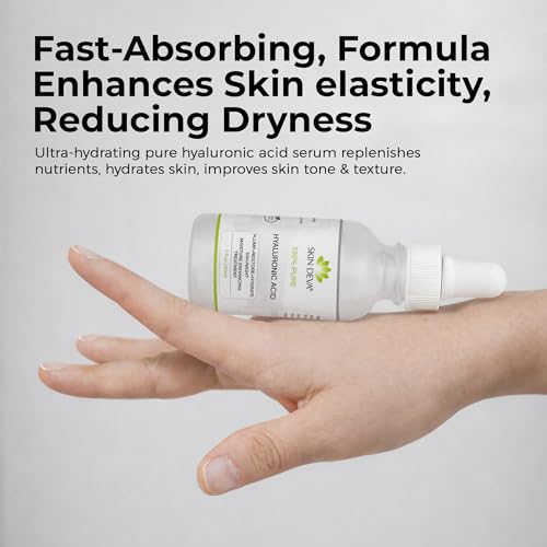 SKIN DEVA 100% Pure Hyaluronic Acid Serum for Face - Hydrating Face Care