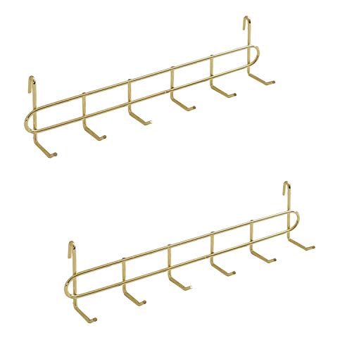 Gold Wall Grid Hooks Rack - 2 Pack for Organizing & Display