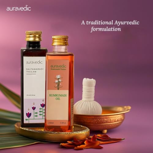 Auravedic Kumkumadi & Nalpamaradi Oil Duo - Ayurvedic Face & Body Massage