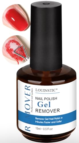 Louinstic Gel Nail Polish Remover - Fast 2-5 Min, Acetone-Free, Gentle & Effortless