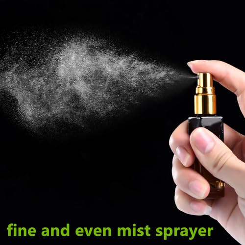 Yikimyfo 3Pcs Travel Refillable Perfume Bottles 5ML Blue Green Brown Leak-Proof