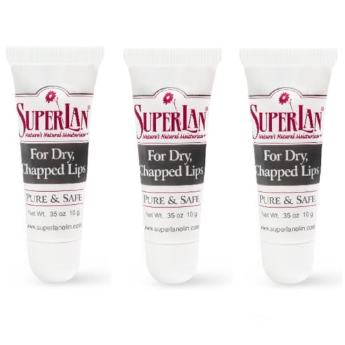Superlan Organic Lanolin Lip Balm & Nipple Cream 3-Pack Original