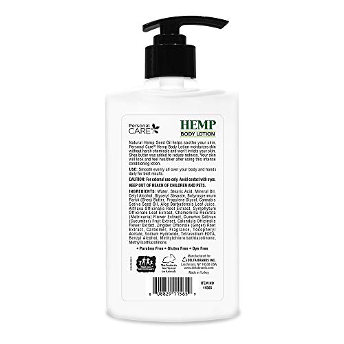 Natural Hemp Body Lotion with Pump - Soothes & Moisturizes