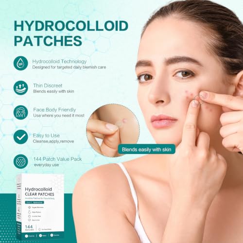 Curalona 2-in-1 Microdart & Hydrocolloid Blemish Patches for Face and Body