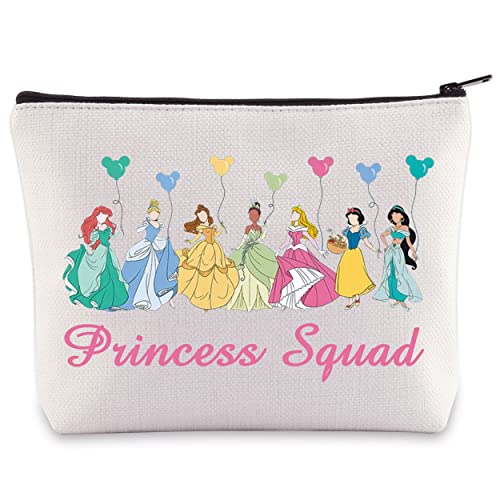 Princess Squad Cosmetic Makeup Bag - Waterproof Zipper Pouch for Travel & Gifts