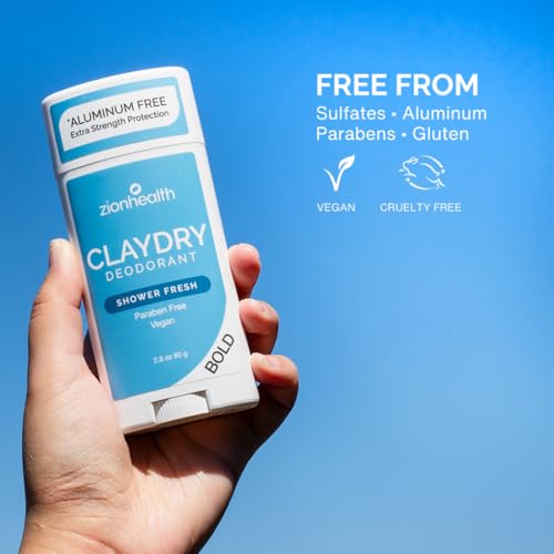 Bold ClayDry Deodorant - Aluminum Free, Extra Strength, 2.8 oz
