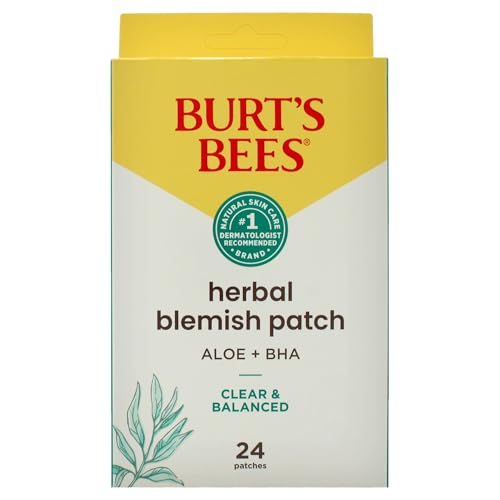 Burt's Bees Herbal Blemish Patches - 24 Count Clear & Balanced Acne Spot Treatment