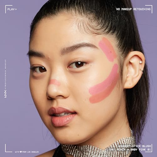 NYX Wonder Stick Blush & Contour Duo Light Peach & Baby Pink 1 Pack