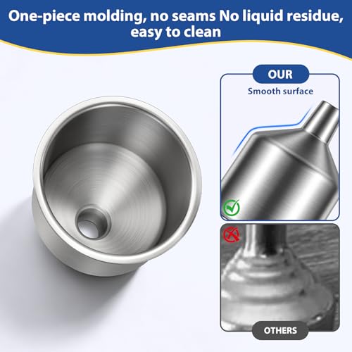 Lunexira 2-Piece Stainless Steel Funnel Set for Easy Pouring