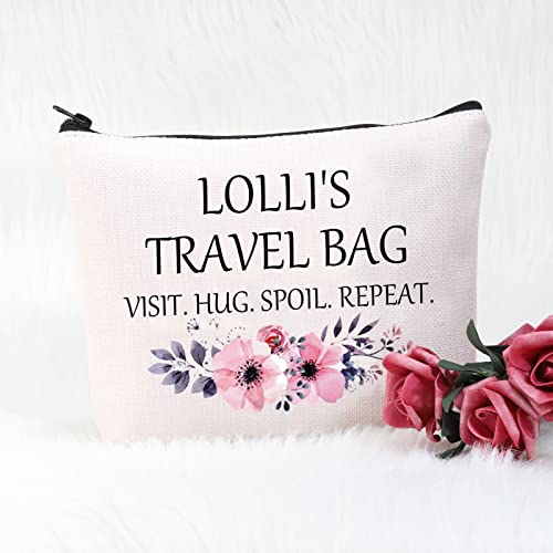POFULL Lolli’s Travel Bag - Canvas Cosmetic Pouch for Travel