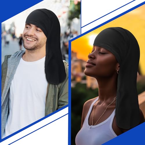 Twistover Black 20-Inch Jumbo Dreadlock Cap Wrap for Dreads, Braids & Hair Protection