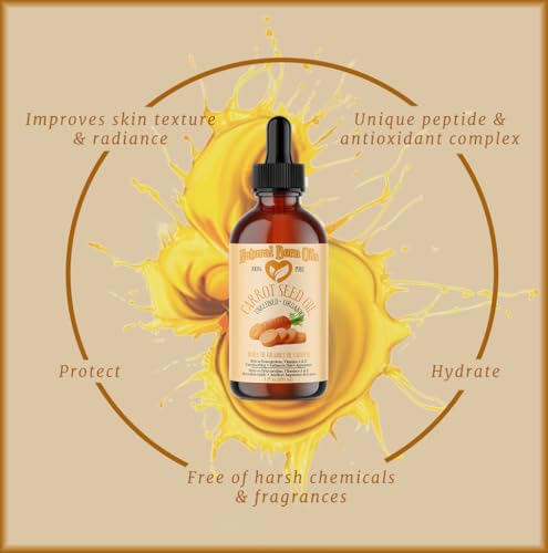 Organic Carrot Seed Oil - 4oz Cold-Pressed Skin & Hair Nourishing Oil
