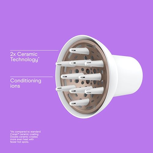 Conair Double Ceramic Universal Diffuser Attachment - 1 Count, White