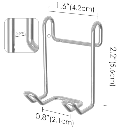 Stainless Steel Shower Caddy Hooks - Wall Mounted Organizer, 4 Pack
