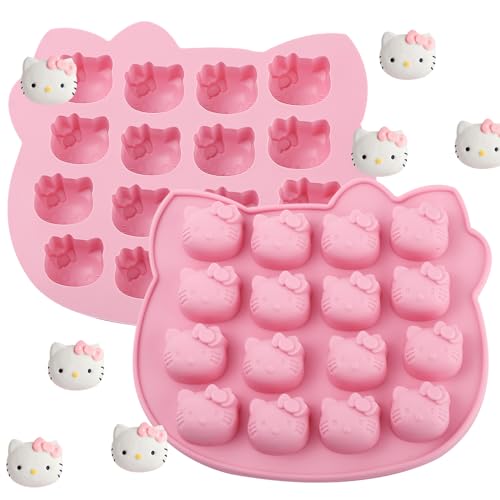 Kitten Silicone Molds - 2 Pack for Candy, Chocolate & Jelly