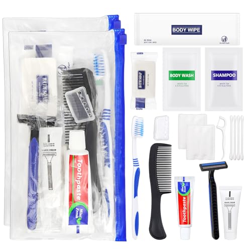 Basic Toiletry Kits - Individually Packed Personal Hygiene Care Package (5 Pack)