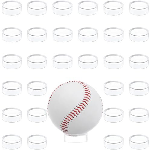 30 Pcs Acrylic Golf Ball Display Stands - 1.22 Inch Clear Holders