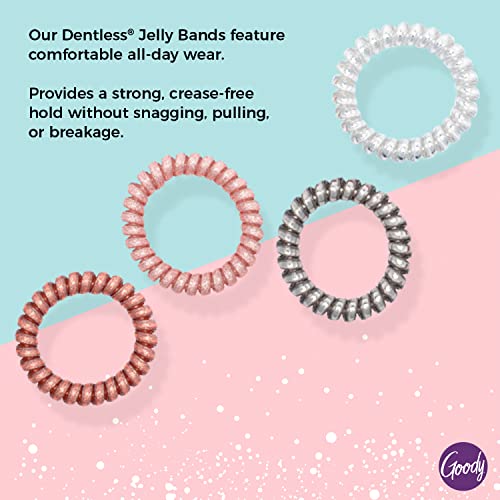 GOODY Icy Holiday Coils Ornament Pack of 4 - Glitter Hair Coils for All Hair Types