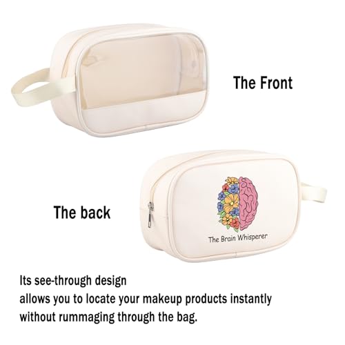 The Brain Whisperer Canvas Makeup Bag - Neuroscience Gift for Nurses