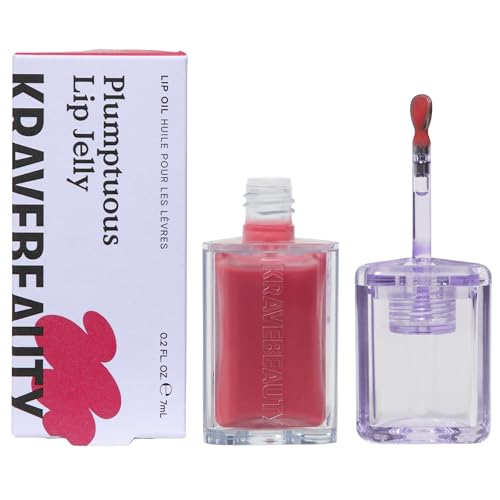 KraveBeauty Plumptuous Lip Jelly Tinted Lip Oil - Guava Blush, 7 mL